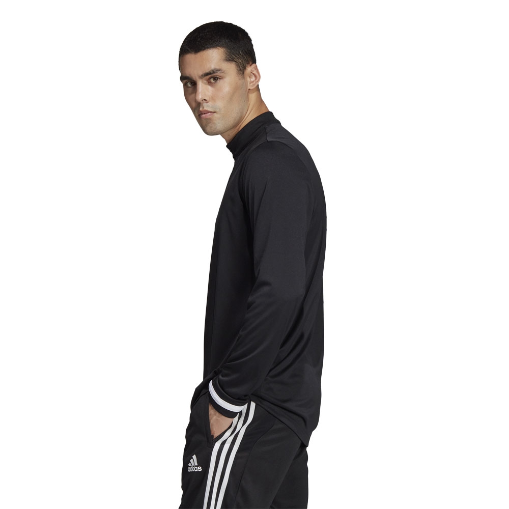 adidas T19 1/4 LONG SLEEVE M BLACK/WHITE XS