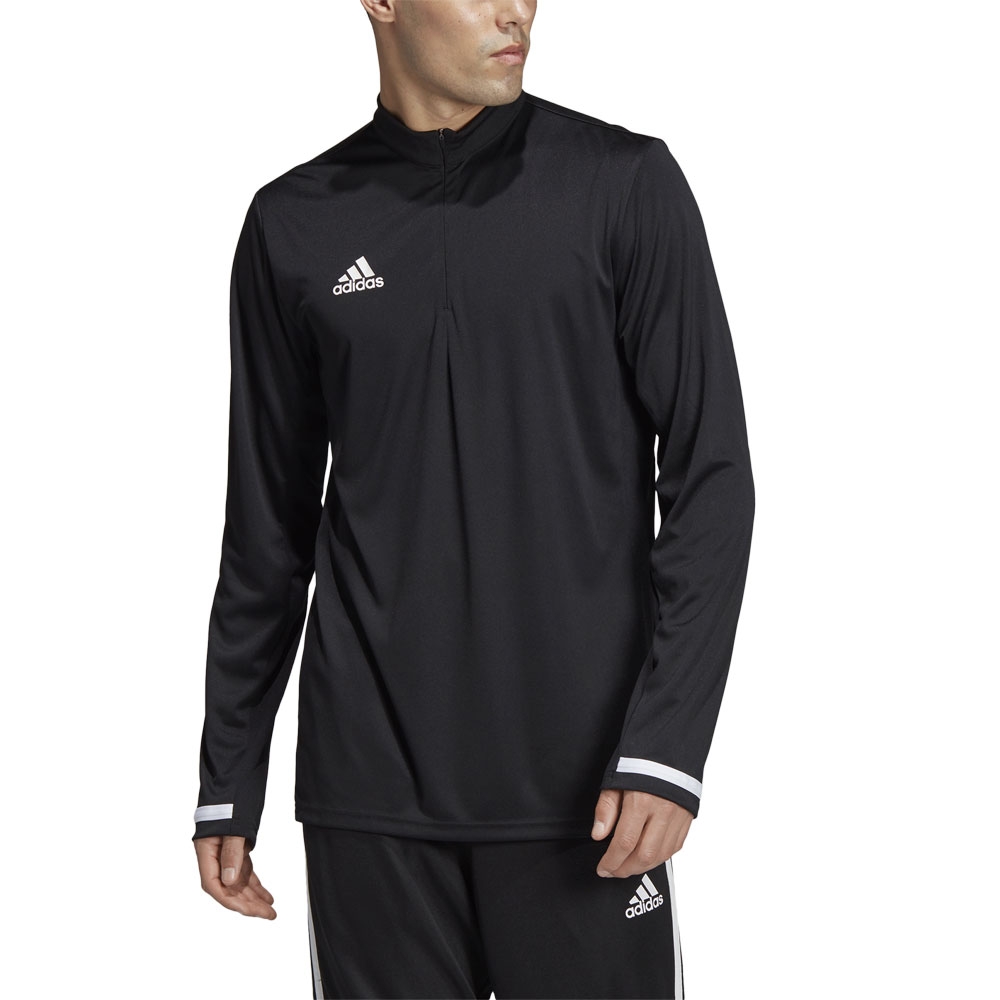 adidas T19 1/4 LONG SLEEVE M BLACK/WHITE XS