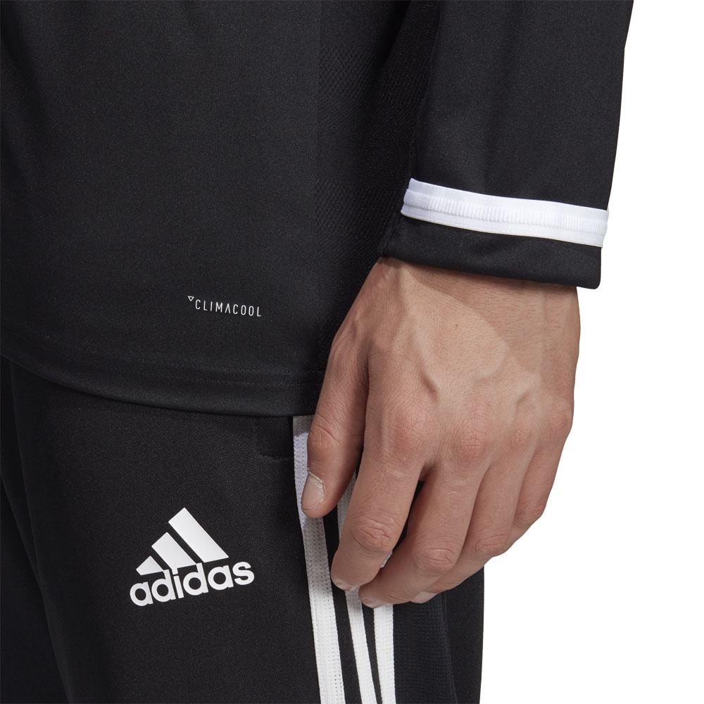 adidas T19 1/4 LONG SLEEVE M BLACK/WHITE XS