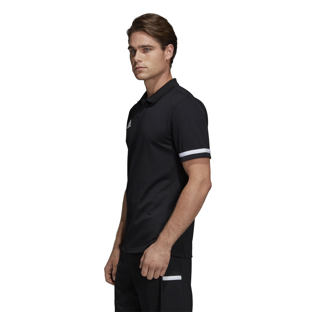 adidas T19 POLO M BLACK/WHITE XS