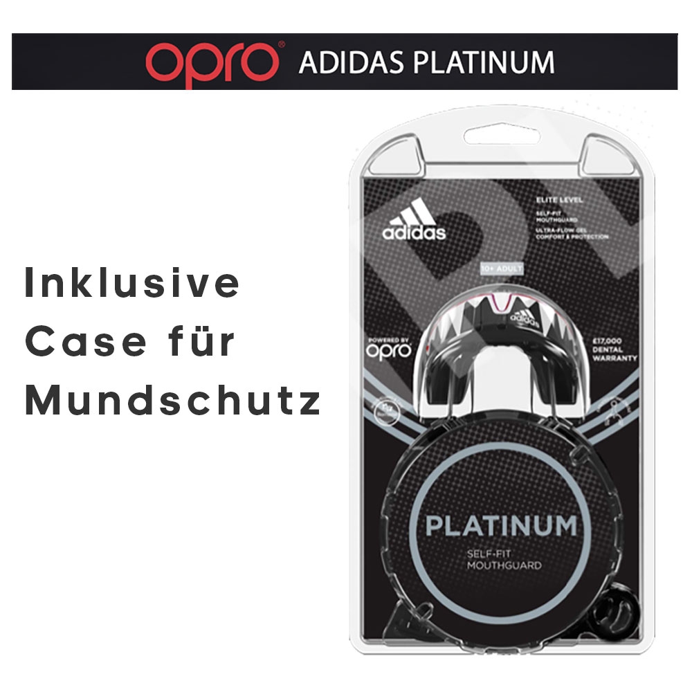 adidas Mundschutz OPRO Gen4 Platinum-Edition Rot/Schwarz/Weiss  Senior